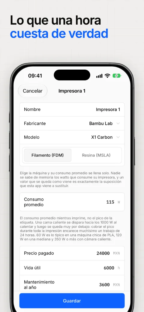 Lo que una hora de máquina cuesta de verdad