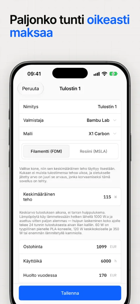 Paljonko konetunti oikeasti maksaa